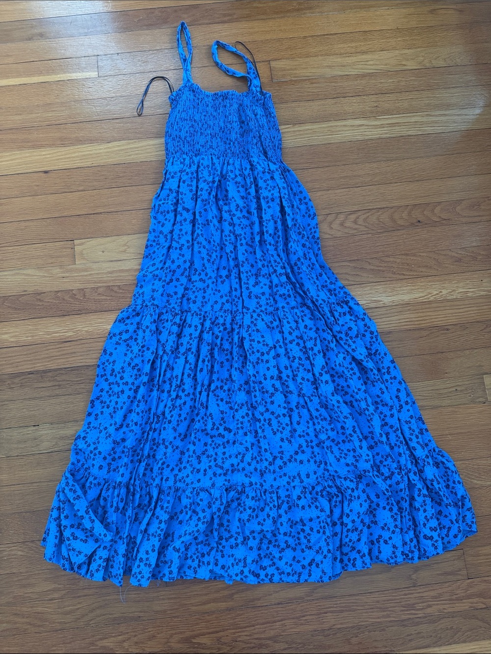 Zara Blue Floral Maxi Dress